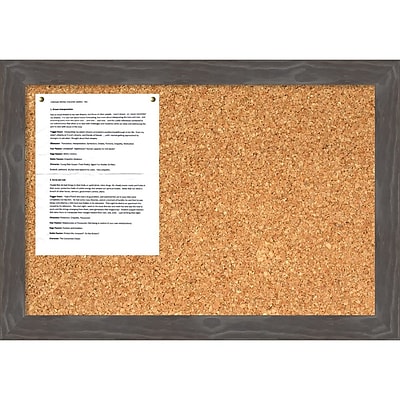 Woodridge Grey Cork Board Medium Message Board 27 x 19 inch DSW1418335