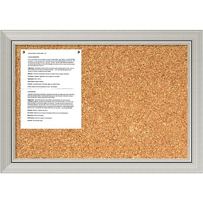 Romano Silver Cork Board Medium Message Board 28 x 20 inch DSW1418331