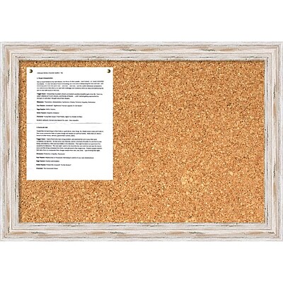 Alexandria Whitewash Cork Board Medium Message Board 27 x 19 inch DSW1418333