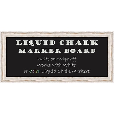 Alexandria Whitewash Liquid Chalk Marker Board 12 x 30 Panel Message Board 33 x 15 inch DSW2972375