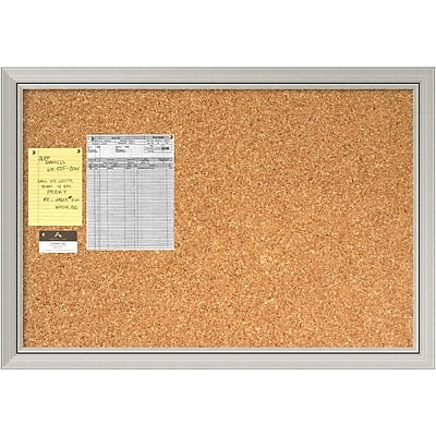 Romano Silver Cork Board Large Message Board 40 x 28 inch DSW1418337