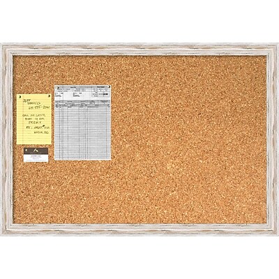 Alexandria Whitewash Cork Board Large Message Board 39 x 27 inch DSW1418336