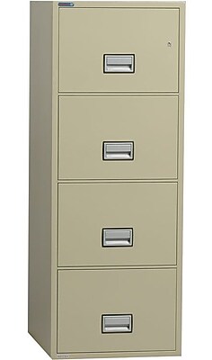 Phoenix Safe International 4 Drawer Fireproof Key Lock File Safe; Putty
