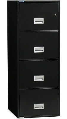 Phoenix Safe International 4 Drawer Fireproof Key Lock File Safe; Black