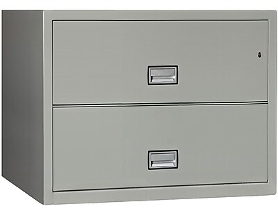 Phoenix Safe International 2 Drawer Fireproof Key Lock File Safe; Gray
