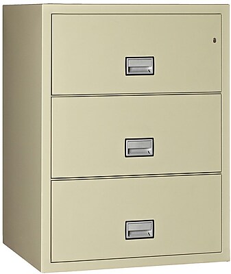 Phoenix Safe International 3 Drawer Fireproof Key Lock File Safe; Putty