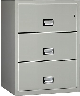 Phoenix Safe International 3 Drawer Fireproof Key Lock File Safe; Gray