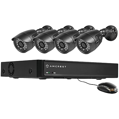 Amcrest Amdv6504 4b 4 channel 650tvl DVR Security System With 4 Weatherproof Bullet Cameras