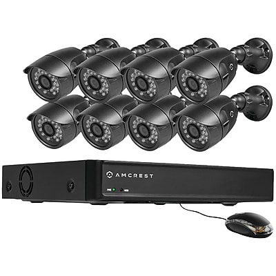 Amcrest Amdv6508 8b 8 channel 650tvl DVR Security System With 8 Weatherproof Bullet Cameras