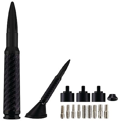 Ammo Tenna 50cfb 5.5 Billet Aluminum .50 Cal Replica Antenna Mast black Carbon Fiber