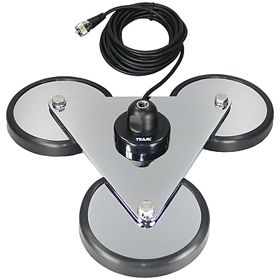 Tram 2692 5 Tri magnet Cb Antenna Mount With Rubber Boots 18ft Rg58a u Coaxial Cable