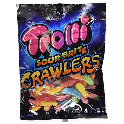 Trolli Sour Brite Crawlers Gummy Candy 3.5 Serve 12 Pack TBC12