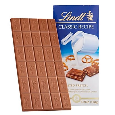 Lindt Classic Recipe Milky Bar 3 Serve Chocolate Pretzel 12 Piece Bag