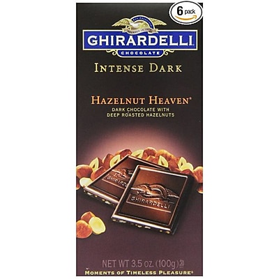 Ghirardelli Chocolate Intense Dark Bar 3.5 oz. Hazelnut Heaven GIDHH12