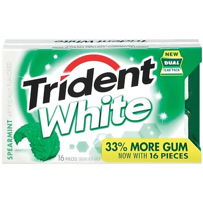 Trident White Chewing Gum Spearmint 9 Pack TRIWS9