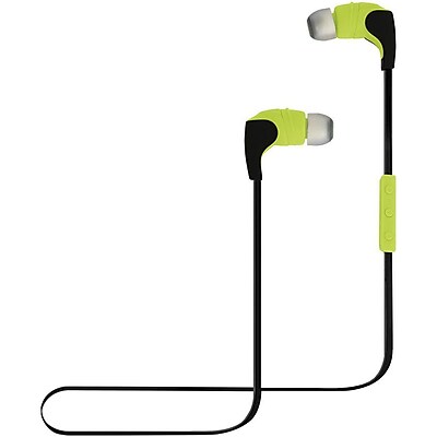Avia AV AE2000E Form Fitting Bluetooth Earbuds with Inline Mic 2 Extra Ear Cushions Green Black