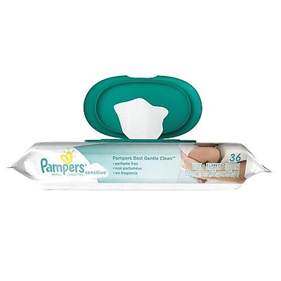 Pampers Sensitive Baby Wipes Unscented 36 Pack 17116