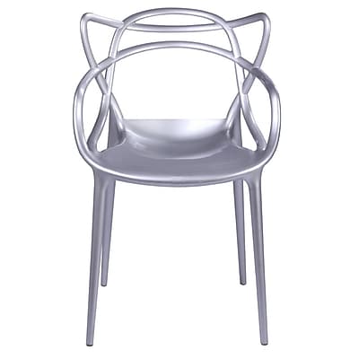 Fine Mod Imports Brand Name Dining Chair Silver FMI10067 silver