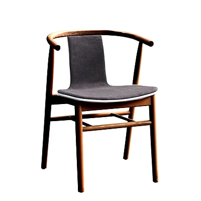Fine Mod Imports Wishflat Dining Side Chair Walnut FMI10105 walnut