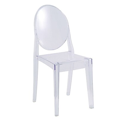 Fine Mod Imports Clear Side Chair Clear FMI1127 clear