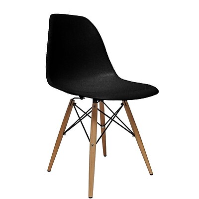 Fine Mod Imports WoodLeg Dining Side Chair Black FMI2012 black