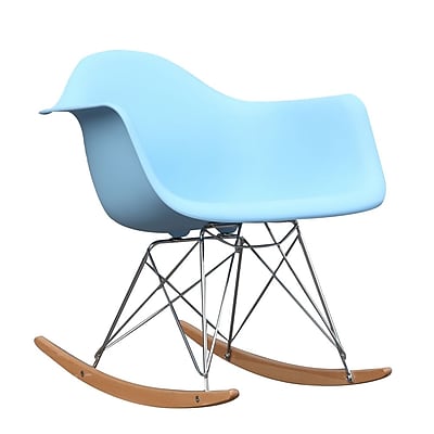 Fine Mod Imports Rocker Arm Chair Light Blue FMI2013 lightblue