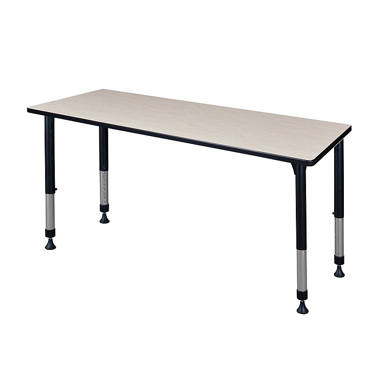 Regency Kee Adjustable Rectangular Activity Table, 23" x 24", Height Adjustable, Maple (MT7224PLAPBK)