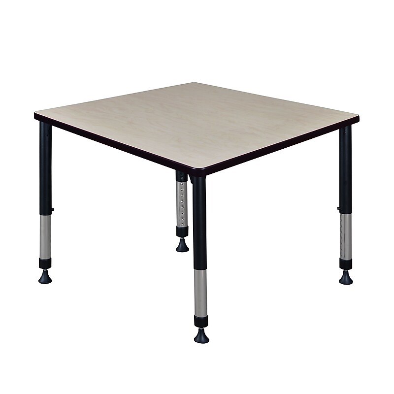 Regency Square Activity Table, 36" x 36", Height Adjustable, Maple (TB3636PLAPBK)