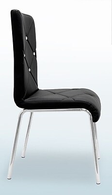 BestMasterFurniture Side Chair Set of 4 ; Black