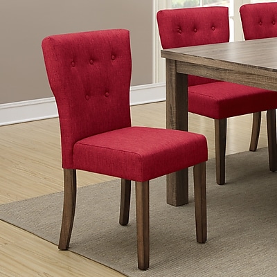 A J Homes Studio Daniella Parsons Chair Set of 2 ; Dark Red