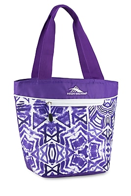 High Sierra Lunch Tote Purple Shibori Geometric Print 74711 4981