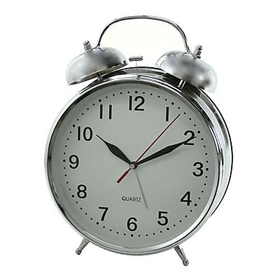 Aspire Belden Chrome Alarm Clock, Silver (ASPR595)