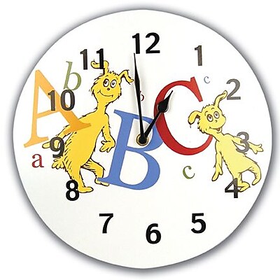 Trend Lab Circular Wall Clock Dr. Seuss Abc TREND1667