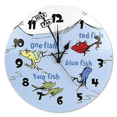 Trend Lab Wall Clock Dr. Seuss One Fish Two Fish TREND2420