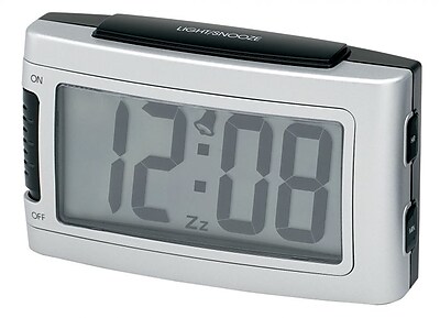 Impecca Battery Alarm Clock With Snooze - Silver (ZRSS2533)