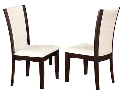 Crown Mark Camelia Side Chair Set of 2 ; White