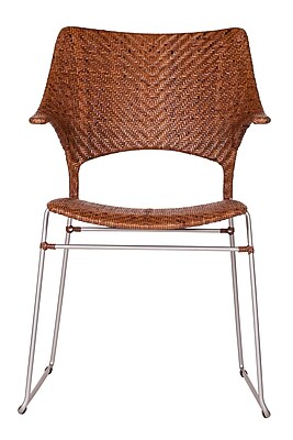 David Francis Furniture Zen Osaka Dining Arm Chair; Pecan
