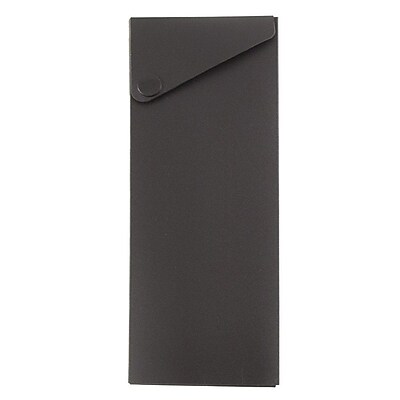 JAM Paper Pencil Cases Snap Closure Black Sold Individually 166530566