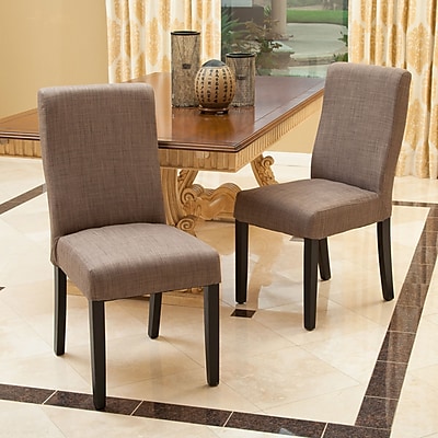 Home Loft Concepts Liberty Parsons Dining Chair Set of 2 ; Taupe