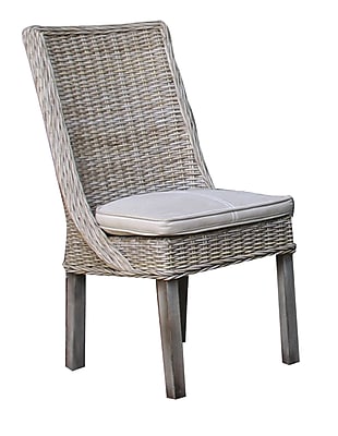 Panama Jack Sunroom Exuma Side Chair w Cushion; Canvas Jocke Red