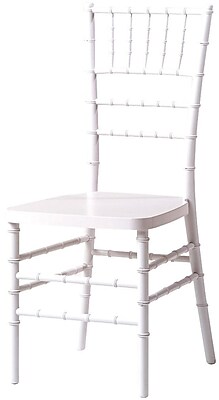 Commercial Seating Products Max Series Resin Chiavari Side Chair; White