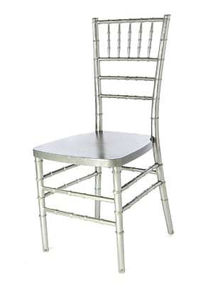 Commercial Seating Products Max Series Resin Chiavari Side Chair; Silver