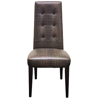 BestMasterFurniture Side Chair Set of 2 ; Black Brown