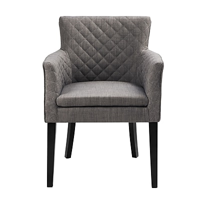 Madison Park Rochelle Arm Chair; Charcoal Black Noir
