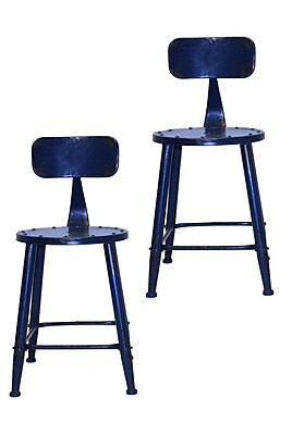 Pangea Home David Side Chair Set of 2 ; Blue