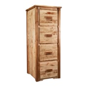 Montana Woodworks Homestead File Cabinet 4-Drawer; Stained and Lacquered