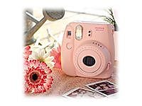 Fujifilm instax mini 8 Instant Camera with One Pack of Rainbow Film Pink