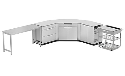 NewAge Products 210'' W x 24'' D 10 Pieces Stainless Steel Classic Outdoor Kitchen Set with Cover