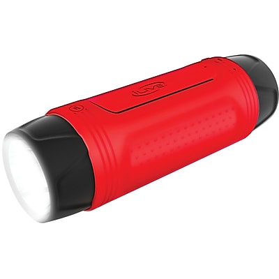 Ilive Isbw246r Water resistant Bluetooth Speaker With Flashlight