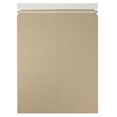 JAM Paper Photo Mailer Stiff Envelopes with Self Adhesive Closure 11 x 13.5 Brown Kraft Recycled Sold Individually 8866644